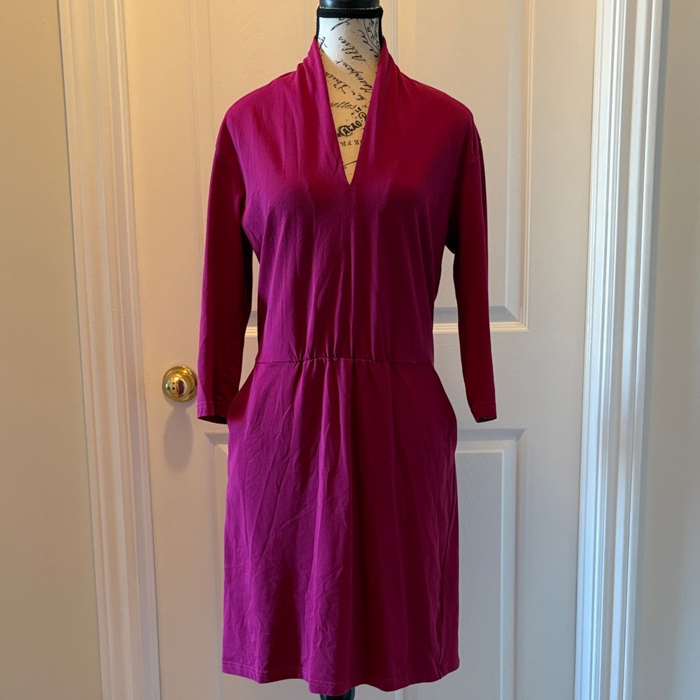 Patagonia Women's Midi Dress in Rich Magenta